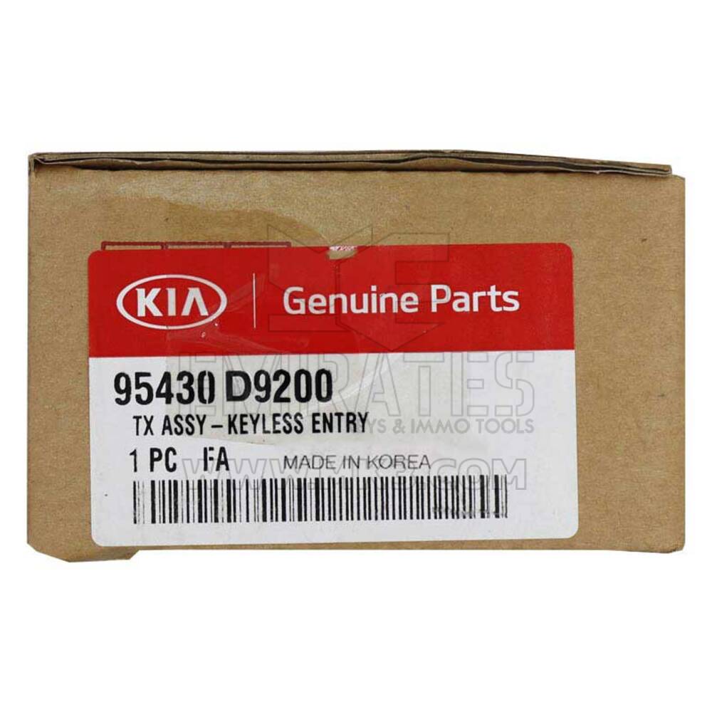 NEW KIA Sportage 2016-2019 جهاز تحكم عن بعد أصلي / OEM 3 أزرار 433 ميجا هرتز رقم جزء الشركة المصنعة: 95430-D9200 / 95430-F1200 / FCCID: RKE-4F26 | الإمارات للمفاتيح
