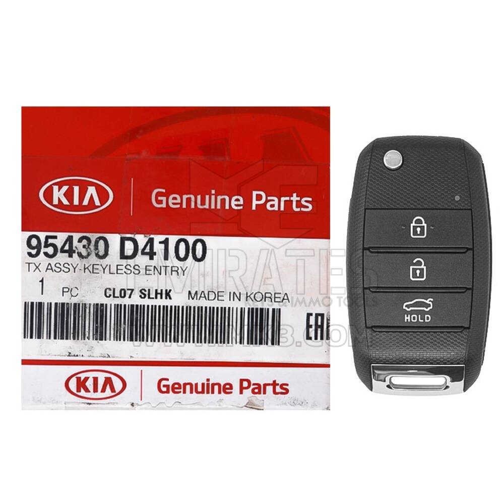 NEW KIA Optima 2016-2018 Genuine/OEM Flip Remote Key 3 Buttons 433MHz 95430-D4100 95430D4100, FCCID: SVI-JFRGE03 | Emirates Keys