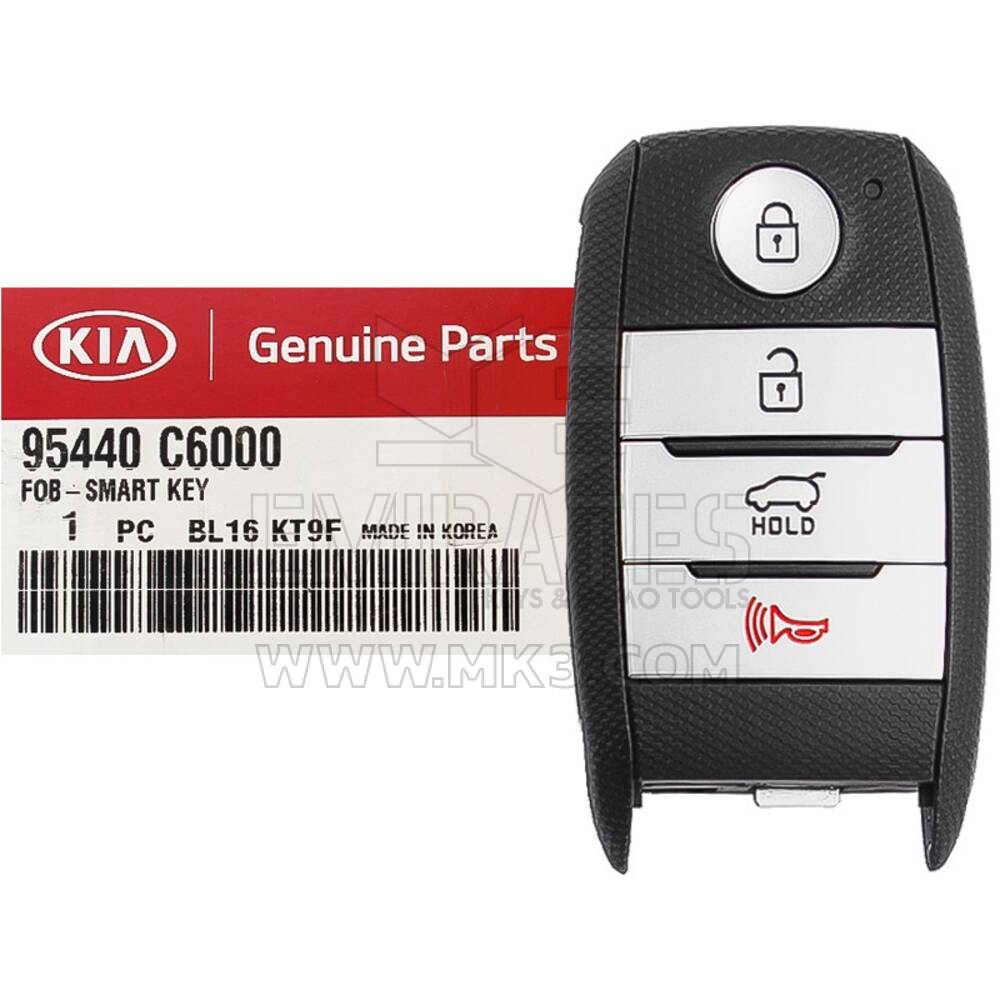 NUEVO KIA Sorento 2016-2018 Genuine/OEM Smart Key Remote 4 Botones 433MHz HITAG 3 - ID47 NCF2951X / NCF2952X Transponder 95440-C6000, FCCID: TQ8-FOB-4F06 | Claves de los Emiratos