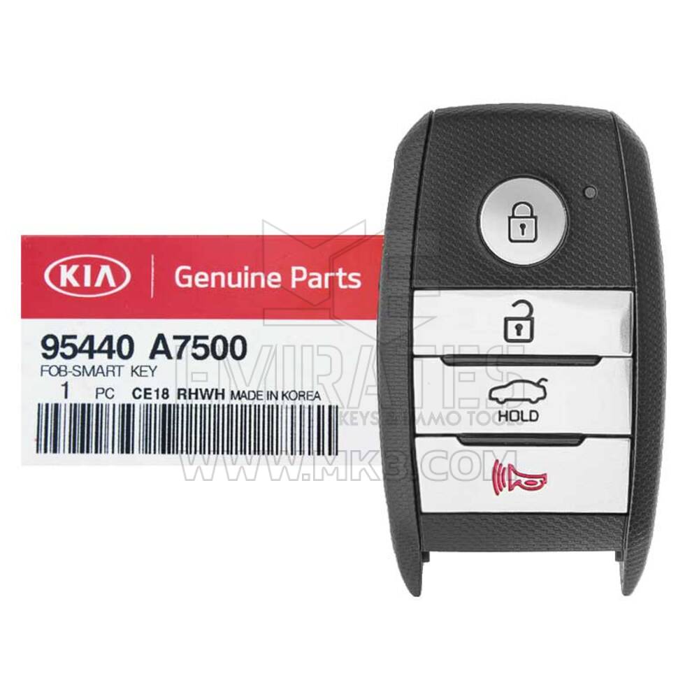 NOVITÀ KIA Forte 2014-2016 telecomando Smart Key originale/OEM 4 pulsanti 315 MHz 8 A Transponder AES a 128 bit Texas Crypto 95440-A7500, FCCID: CQOFN00040 | Chiavi degli Emirati