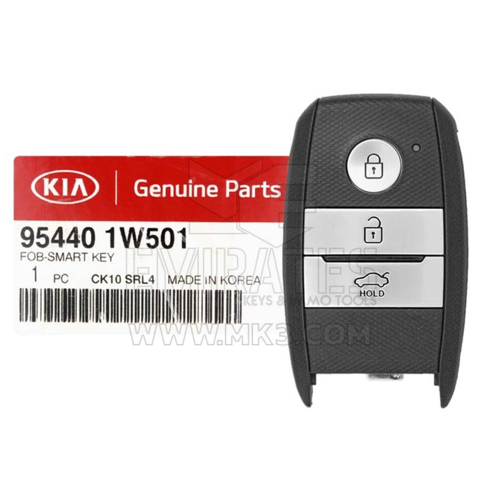 العلامة التجارية الجديدة KIA Rio 2016-2017 Genuine / OEM Smart Key Remote 3 أزرار 433MHz 95440-1W501، 95440-3W600 FCC ID: SVI-XMFGE03 | الإمارات للمفاتيح