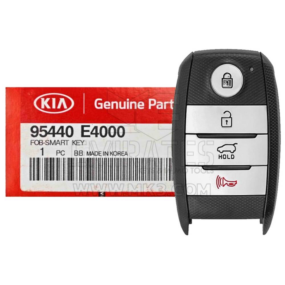 Brand NEW KIA Soul 2014-2017 Genuine/OEM Smart Key Remoto 4 Botões 433MHz 95440-E4000 95440E4000 / FCCID: CQ0FN00100 | Chaves dos Emirados