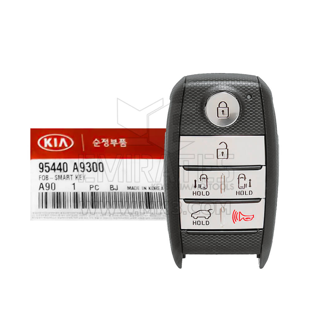 NUEVO KIA Sedona 2015-2020 Control remoto original/OEM con llave inteligente de 6 botones, 433 MHz, HITAG 3 - ID47 NCF2951X/NCF2952X Transpondedor 95440-A9300 95440A9300/FCCID: SY5YPFGE06 | Emirates Keys