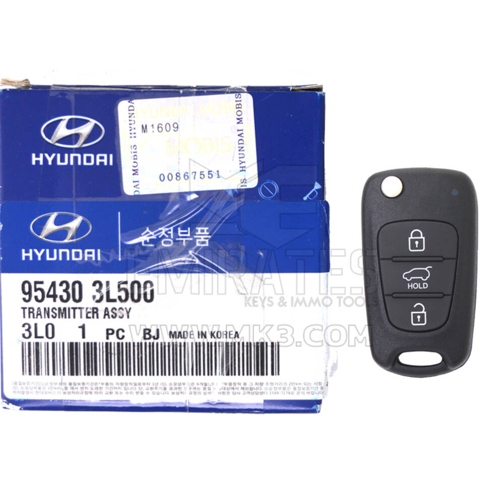 Hyundai Azera 2012 Genuine Flip Remote Key 433MHz 95430-3L500 - MK15938 - f-2