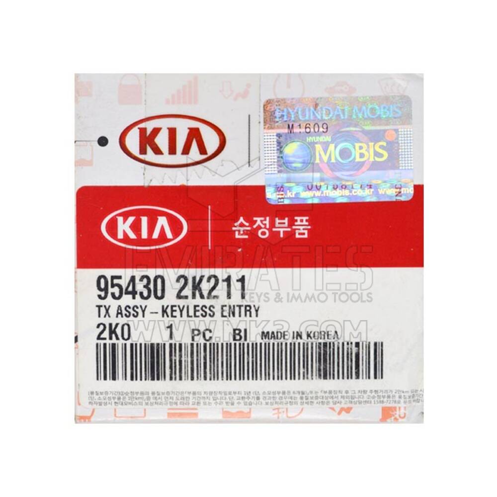 Brand NEW KIA Soul 2012 Genuine/OEM Flip Remote Key 3 Buttons 433MHz Manufacturer Part Number: 95430-2K211 FCC ID: SEKS-AM10TX | Emirates Keys