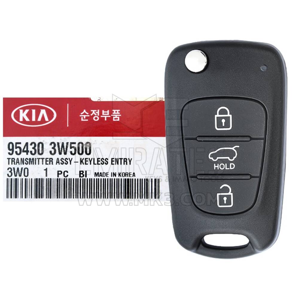 NOVO KIA Sportage 2012 Genuine/OEM Flip Remote Key 3 Buttons 433MHz 95430-3W500 954303W500 / FCCID: SEKS-AM10Tx | Chaves dos Emirados
