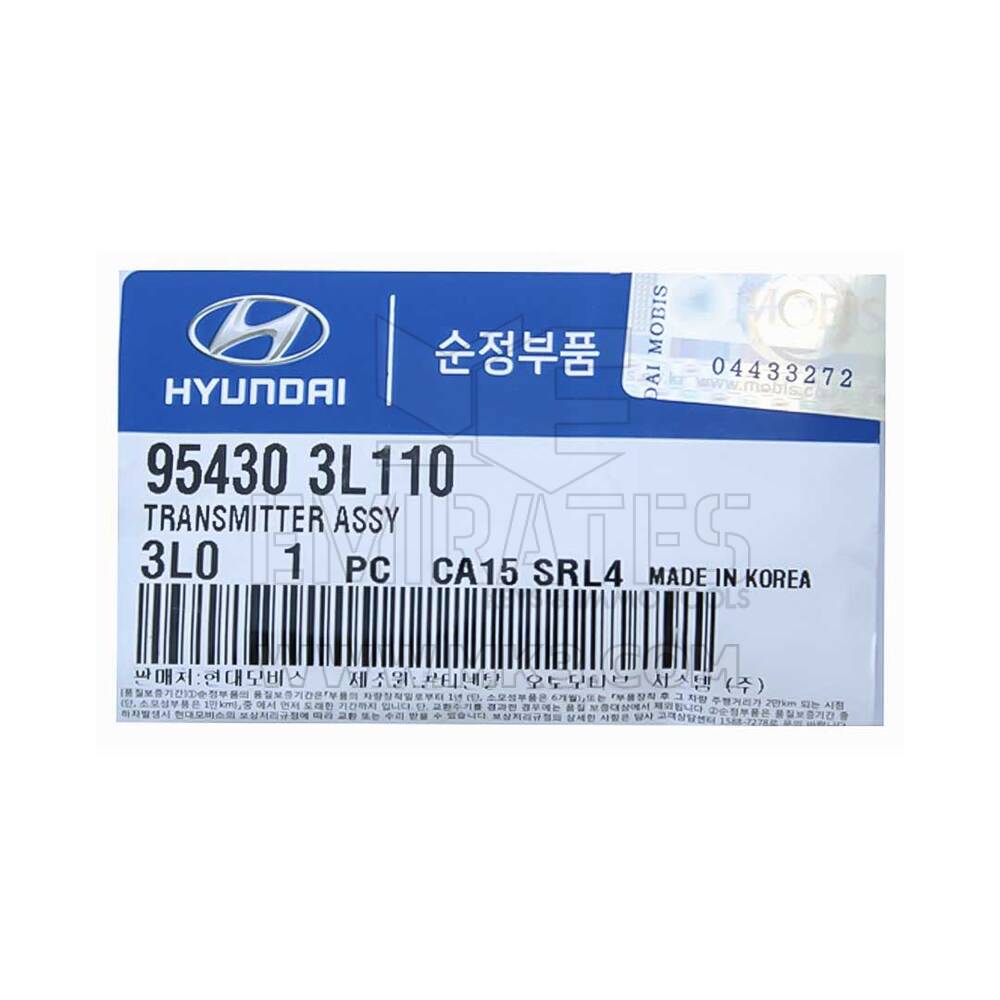 New Hyundai Azera 2009 Genuine/OEM Medal Remote 4 Buttons 433MHz 95430-3L110 954303L110 / FCCID: 5WY8419 | Emirates Keys