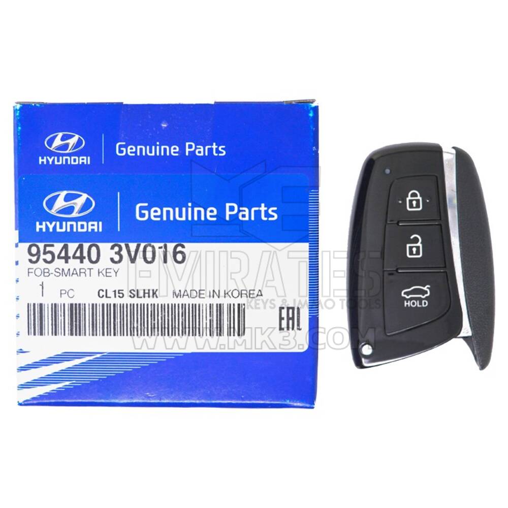 Clé télécommande intelligente Hyundai Azera 2016 – 2017, authentique/OEM, 3 boutons, 433MHz, 95440-3V016, 954403V016, nouveau | Clés des Émirats