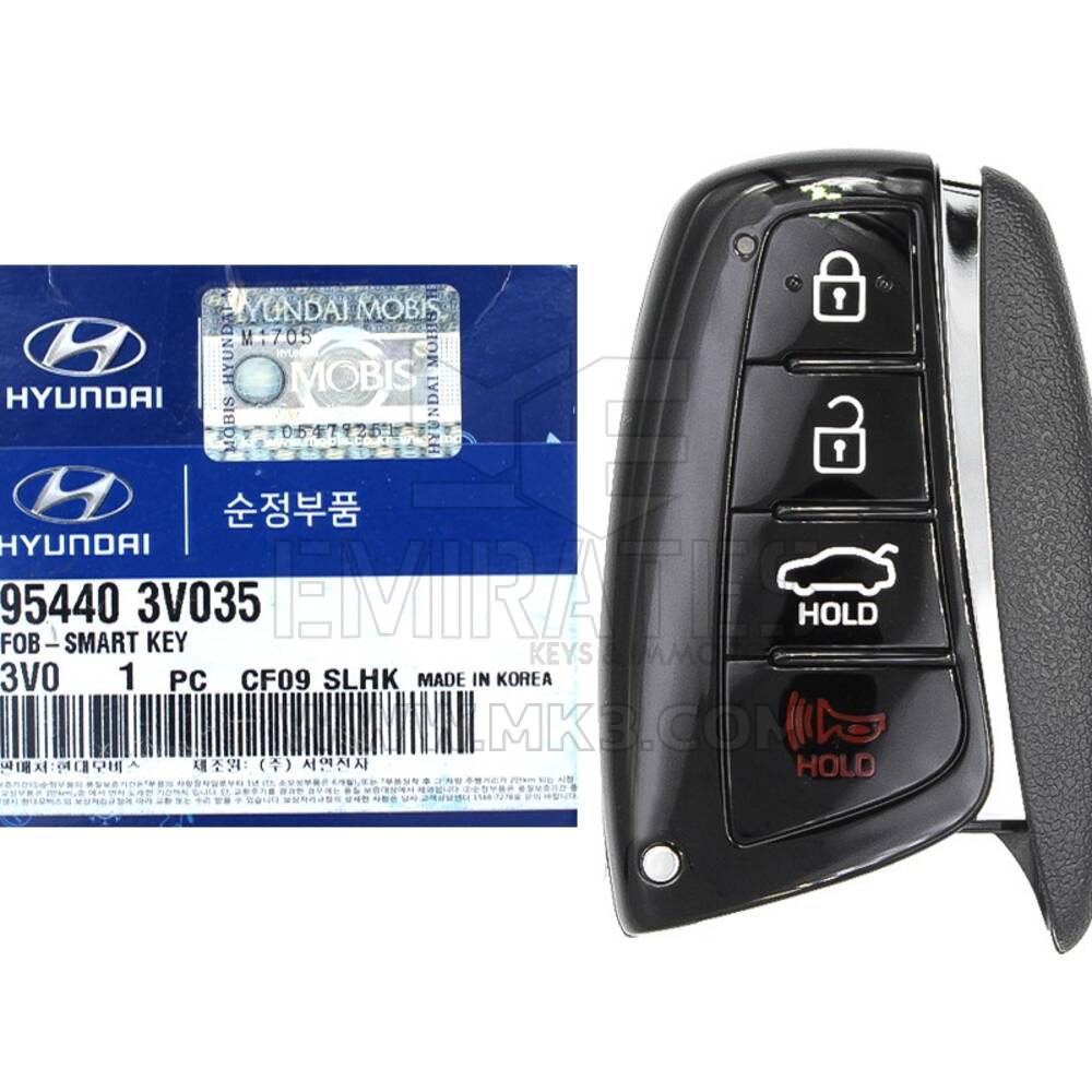 Nuova Hyundai Azera Grandeur 2012 Telecomando Smart Key originale 4 pulsanti 433 MHz 95440-3V035 954403V035 / FCCID: SEKS-HG11AOB | Chiavi degli Emirati