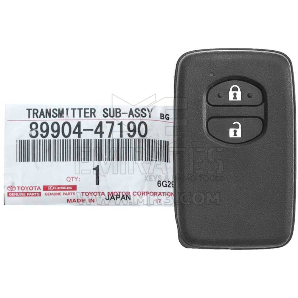 Brand New Toyota IQ Prius European Smart Key 2 Botões 433MHz 89904-47190 8990447190 / FCCID: B74EA | Chaves dos Emirados