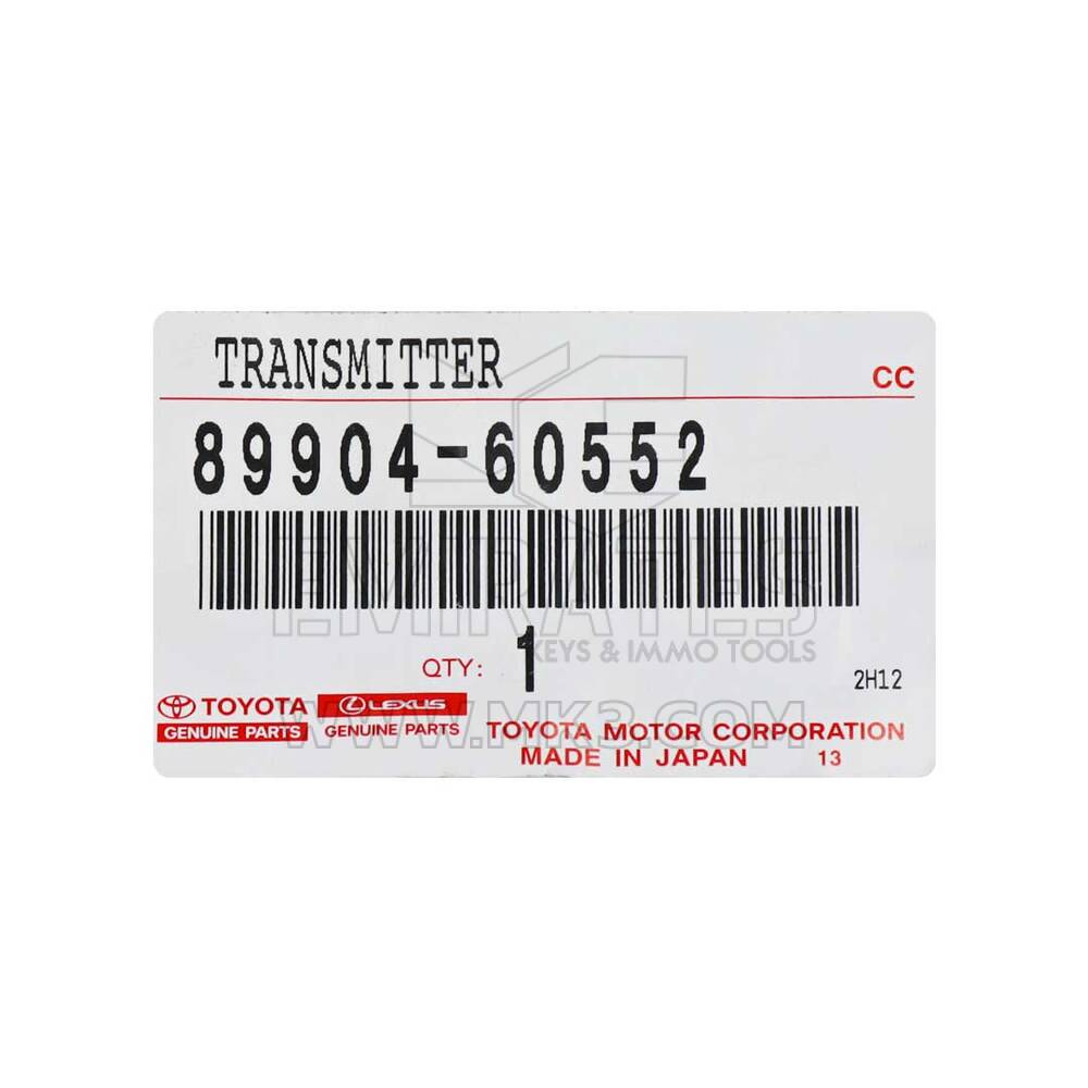 Novo Toyota Prado 2010-2017 Genuíno/OEM Chave Remota Inteligente 3 Botões 315MHz Número da Peça OEM: 89904-60552 - FCC ID: HYQ14ACK | Chaves dos Emirados