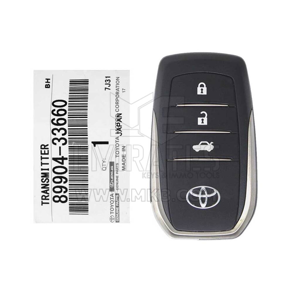 Yepyeni Toyota Camry 2015-2018 Orijinal/OEM Akıllı Anahtar Uzaktan 3 Düğme 433 MHz 89904-33660 8990433660 / FCCID : BJ1EW | Emirates Anahtarları