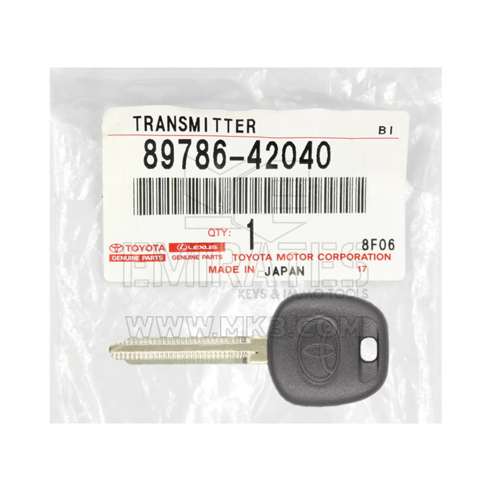 Chave 89786-42040 transponder genuína da Toyota valet H | emirados chaves