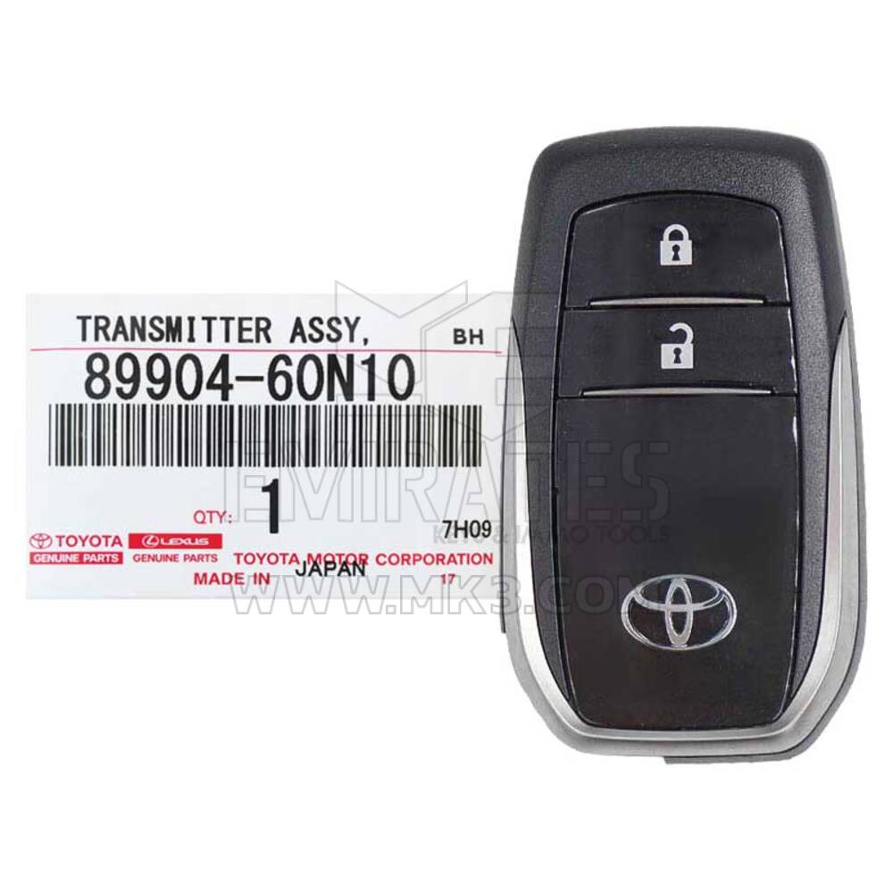 Brand New Toyota Land cruiser 2018-2019 Genuine/OEM Smart Key Remote 2 Buttons 433MHz 89904-60N10 89904-60N11 89904-60M50 , FCC ID: BJ2EW | Emirates Keys