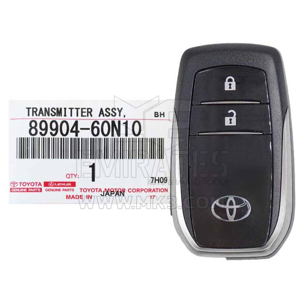 Brand New Toyota Land cruiser 2018-2019 Genuine/OEM Smart Key Telecomando 2 Pulsanti 433 MHz 89904-60N10 89904-60N11 89904-60M50, ID FCC: BJ2EW | Chiavi degli Emirati