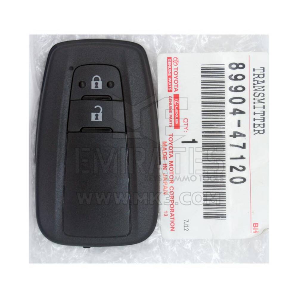 Nouvelle Toyota Prius 2016-2019 Télécommande d'origine/OEM Smart Key 2 boutons 315 MHz Numéro de pièce du fabricant : 89904-47120, 8990447120 | Clés Emirates