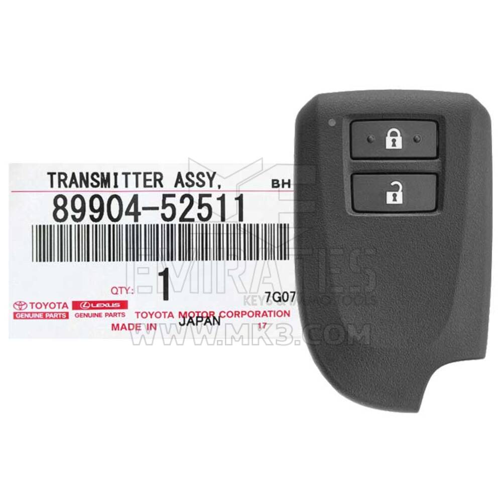 NOVO Toyota Yaris 2012-2018 Genuine Smart Key Remote 2 Buttons 433MHz 89904-52511, 89904-52512 / FCCID: BF2EK | Chaves dos Emirados