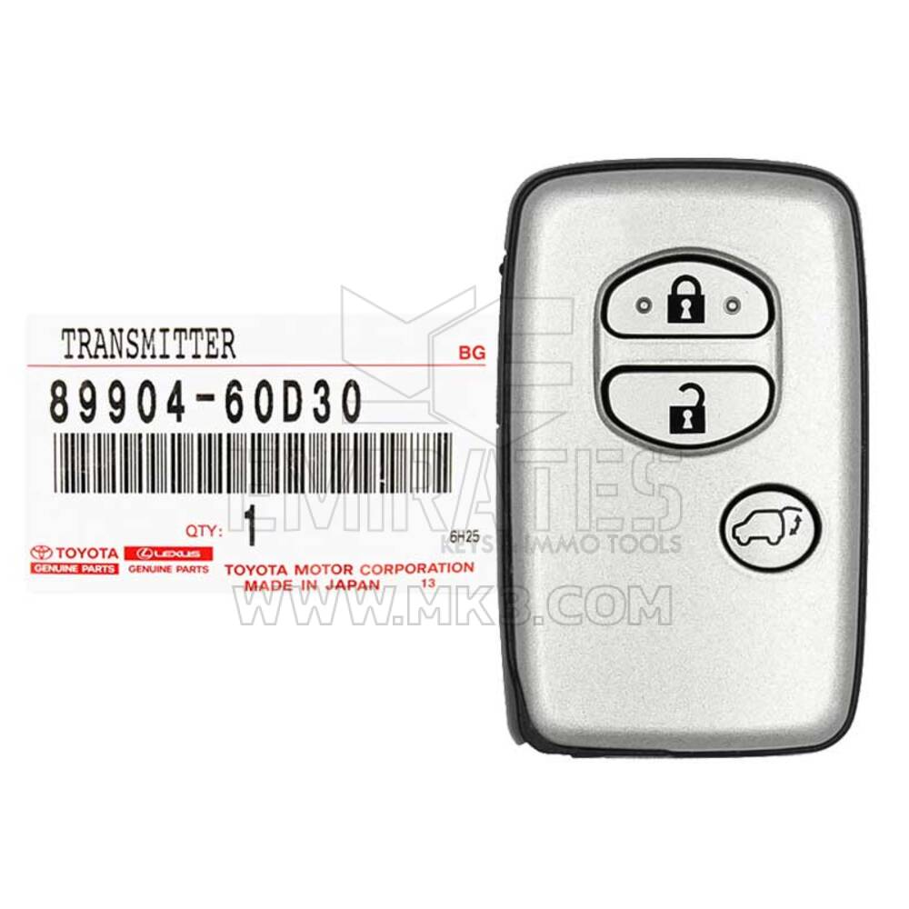 Nuevo Toyota Land Cruiser 2009-2015 Genuine/OEM Smart Key Remote 3 Botones 315MHz 89904-60D30 8990460D30 Para el mercado japonés | Claves de los Emiratos