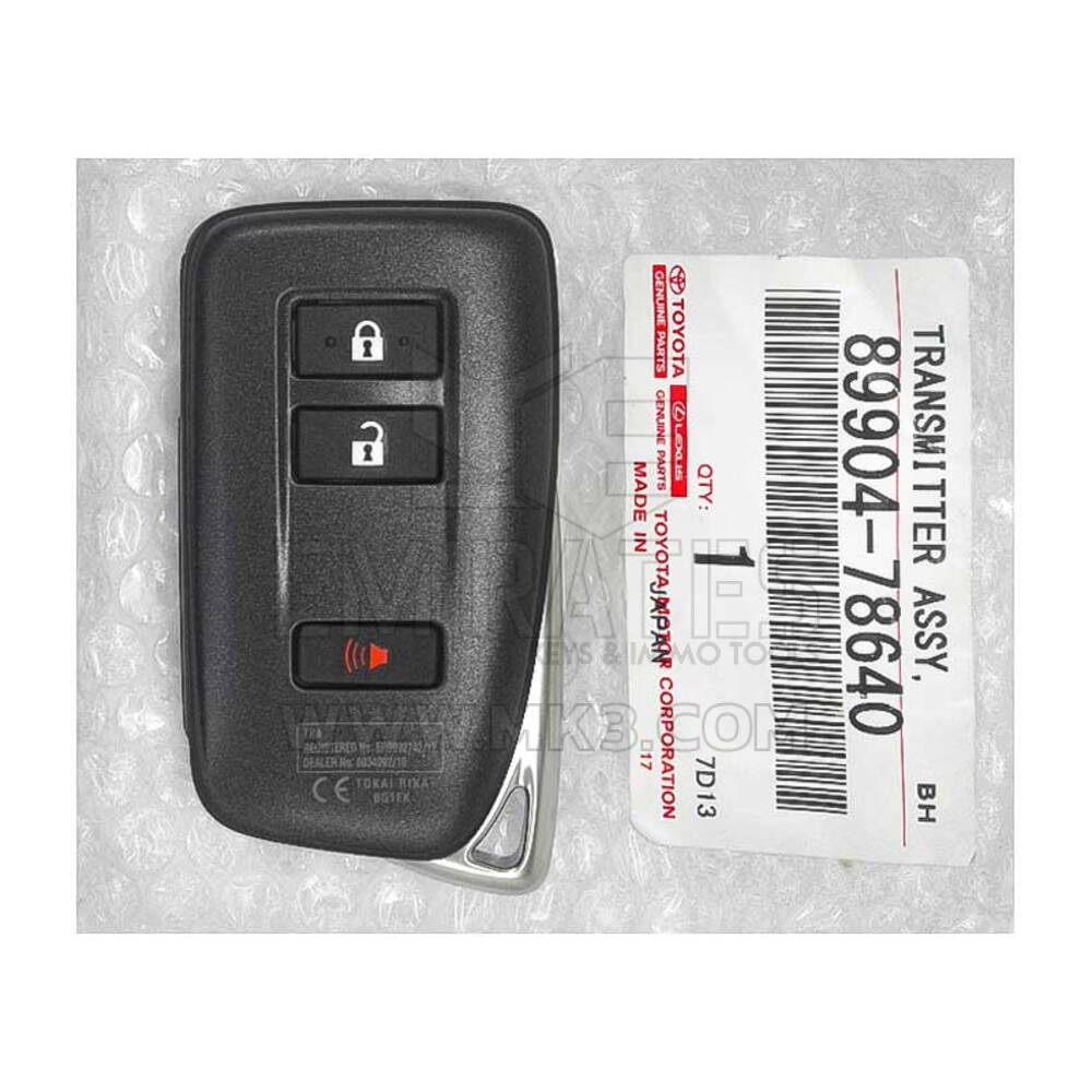 Brand New Lexus NX200 2015-2019 Genuine/OEM Smart Key Remote 3 Buttons 433MHz 89904-78640 8990478640 / FCCID: BG1EK | Emirates Keys