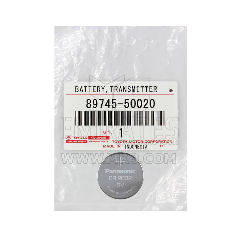 Batterie d'origine Toyota CR2032 89745-50020 | MK3
