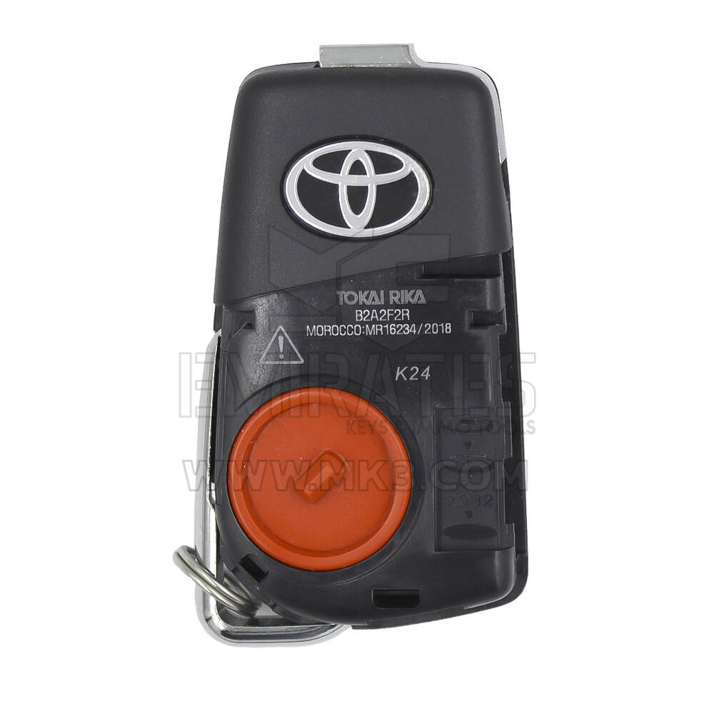 Usado Toyota Corolla Cross 2018 Original Flip Remote Key 3 botões 433MHz Número de peça OEM: 89070-02F10 - FCC ID: B2A2F2R | Chaves dos Emirados