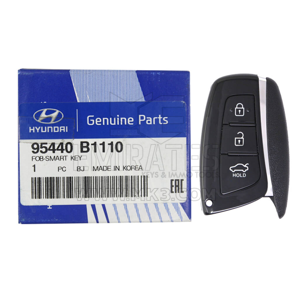 NEW Genesis 2016-2017 Genuine Smart Key Remote 3 Buttons 433MHz HITAG 3 Transponder 95440-B1110 / FCCID: SVI-DHFGEO3 | Emirates Keys