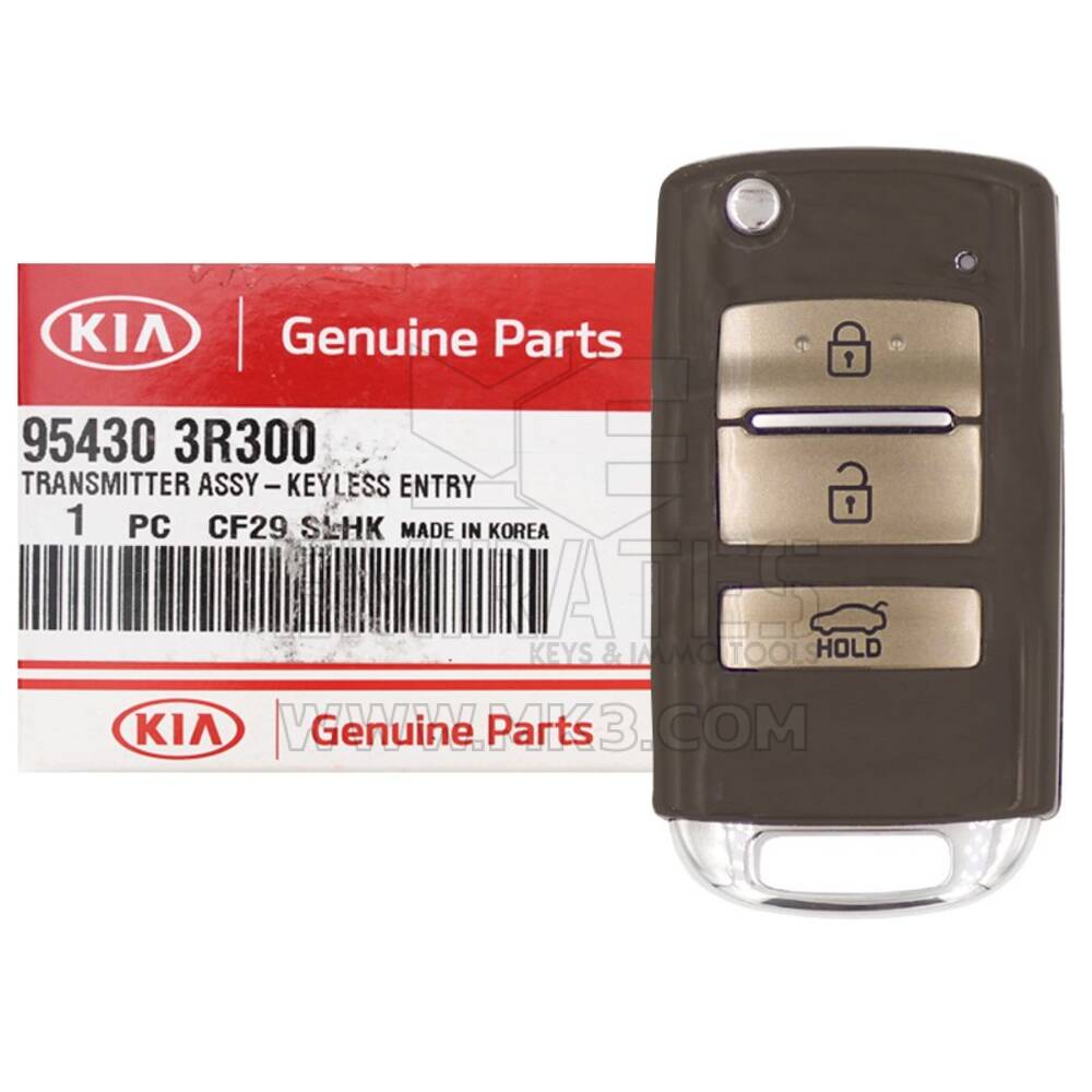 NEW KIA Cadenza 2014-2015 Genuine/OEM Flip Remote Key 3 Buttons 433MHz 95430-3R300 954303R300 / FCCID: RKE-4F11 | Emirates Keys