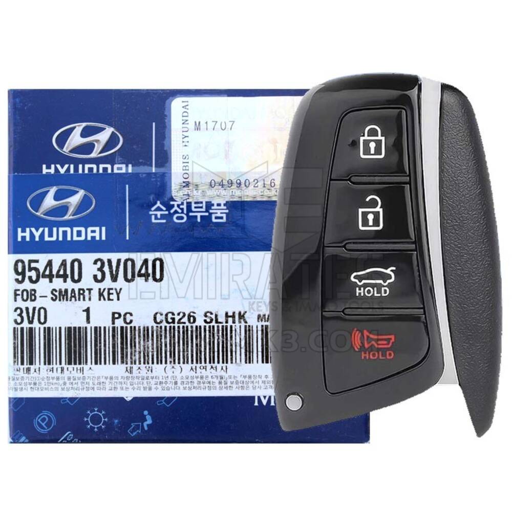 NOVO Hyundai Azera 2016-2017 Genuine/OEM Smart Key Remoto 4 Botões 433MHz 95440-3V040 954403V040, FCCID: SY5DMFNA433 | Chaves dos Emirados