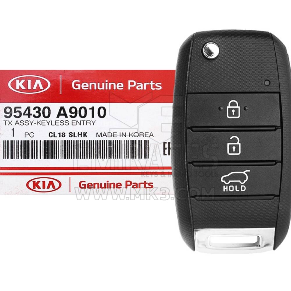 NOVO KIA Carnival 2016-2020 Genuine/OEM Flip Remote Key 3 Buttons 433MHz 95430-A9010 / 95430-A9000 / 95430-A9060 FCCID: RKE-4F18 | Chaves dos Emirados