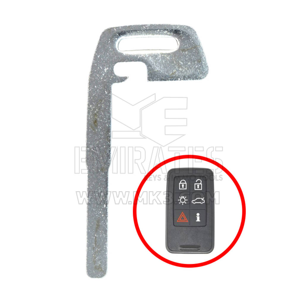 Hoja remota de llave inteligente Volvo tipo 3