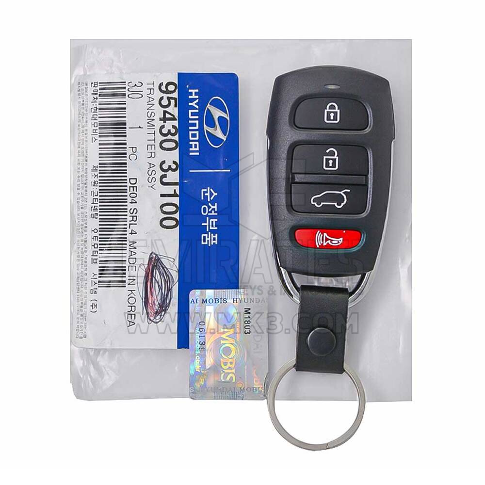 NOVO Hyundai Veracruz 2008 Genuine/OEM Medal Remote Key 4 Buttons 447MHz 95430-3J100 954303J100 | Chaves dos Emirados