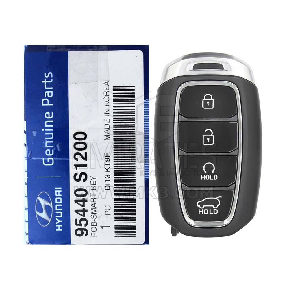 Hyundai SantaFe 2018 Genuine Smart Remote Key 4 Buttons com Auto Start Button 433MHz 95440-S1200 95440S1200 | Chaves dos Emirados