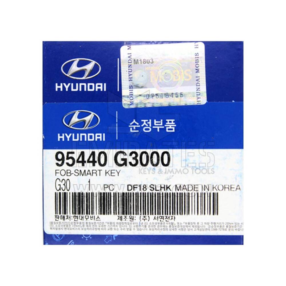 NEW Hyundai Elantra GT 2018-2019 Genuine/OEM Smart Key Remote 4 Buttons 433MHz 95440-G3000 95440G3000, FCCID: NYOSYEC4FOB1608 |Emirates Keys