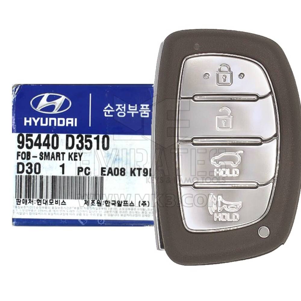 Nouvelle clé à distance intelligente Hyundai Tucson 2018-2020 d'origine/OEM 4 boutons 433 MHz 95440-D3510 95440D3510 / FCCID : TQ8-FOB-4F11 | Clés Emirates