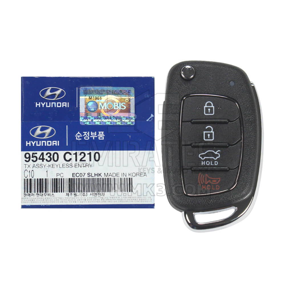 NEW Hyundai Sonata 2018 Genuine/OEM Flip Remote Key 4 Buttons 433MHz 95430-C1210 / 95430-C2210- FCCID: TQ8-RKE-4F25 | Emirates Keys