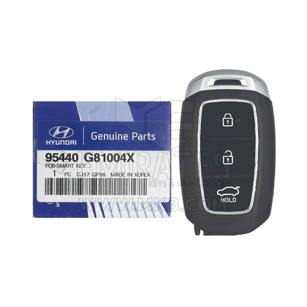 NOVO Hyundai Azera 2018 Genuine/OEM Smart Remote Key 3 Buttons 433MHz 95440-G81004X 95440G81004X | Chaves dos Emirados