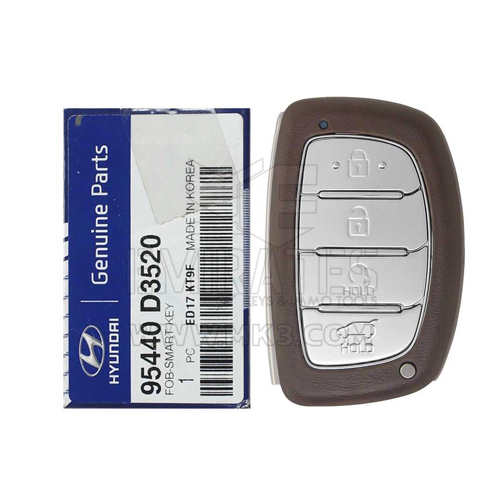 Brand New Hyundai Tucson 2019 Genuine/OEM Smart Remote Key 4 Buttons Auto Start Type 433MHz 95440-D3520 95440D3520 | Chaves dos Emirados