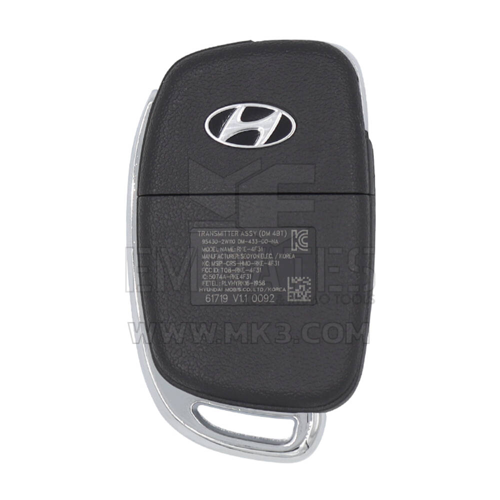 Hyundai Santa Fe 2016 Flip Remote Key 433MHz 95430-2W110 | MK3