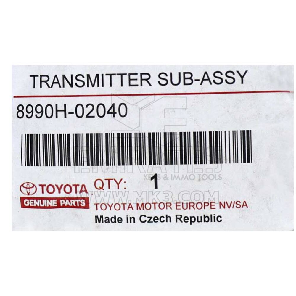 Nuova Toyota Corolla 2019 Genuine/OEM Smart Key 3 pulsanti 433 MHz 8990H-02040, 8990H-02060 / FCCID: B2U2K2R | Chiavi degli Emirati