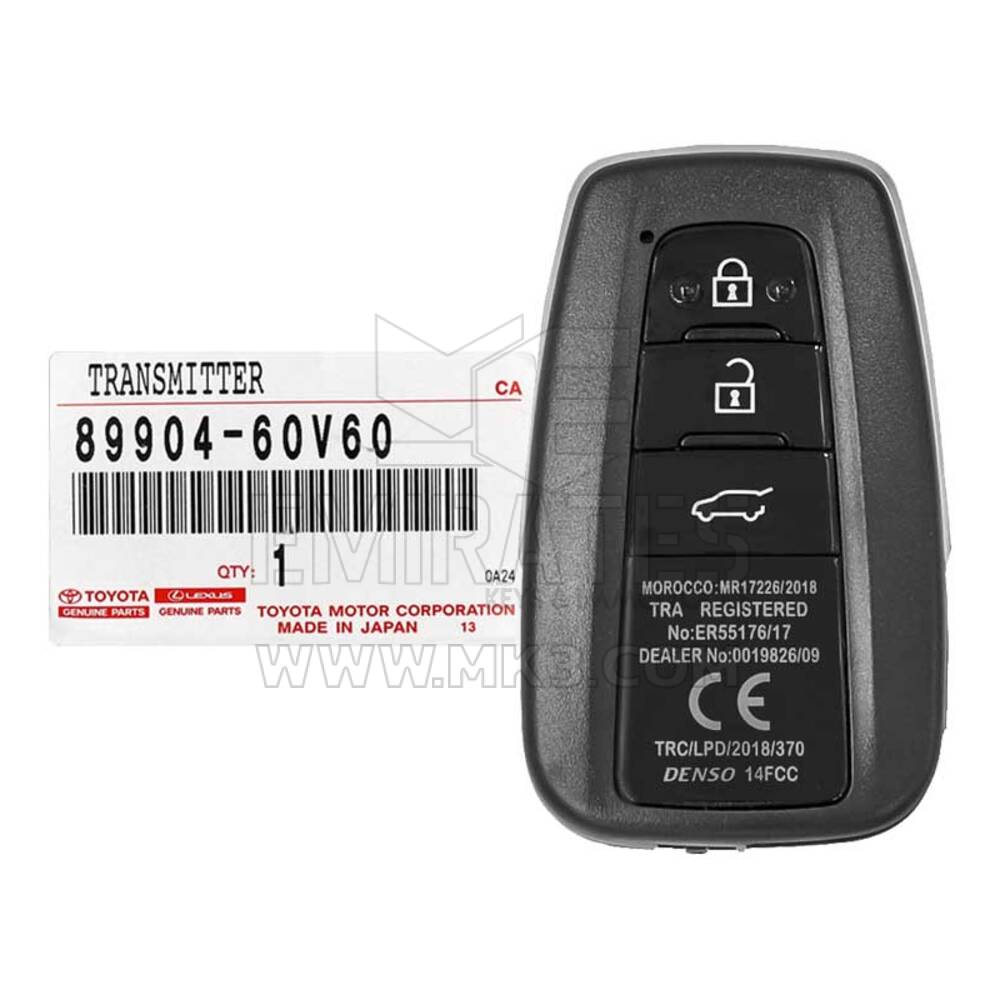 NEW Toyota Land Cruiser Prado 2020-2023 Genuine / OEM Smart Key 3 Buttons 433MHz 89904-60V60, 89904-60V30 , 89904-6A260 / FCCID: 14FCC | Emirates Keys