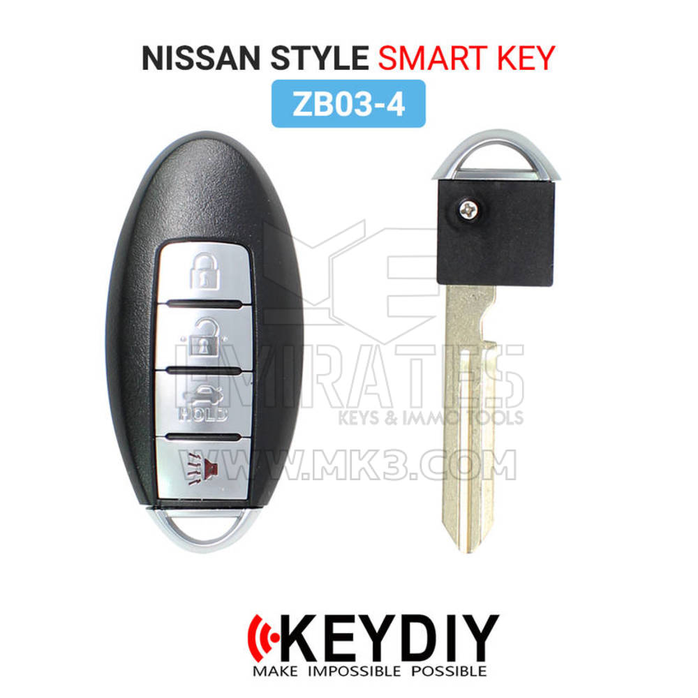 Keydiy KD-X2 مفتاح بعيد ذكي عالمي 3 + 1 أزرار نيسان نوع ZB03-4 تعمل مع 900 دينار كويتي وصانع عن بعد ومستنسخ KeyDiy KD-X2 | الإمارات للمفاتيح