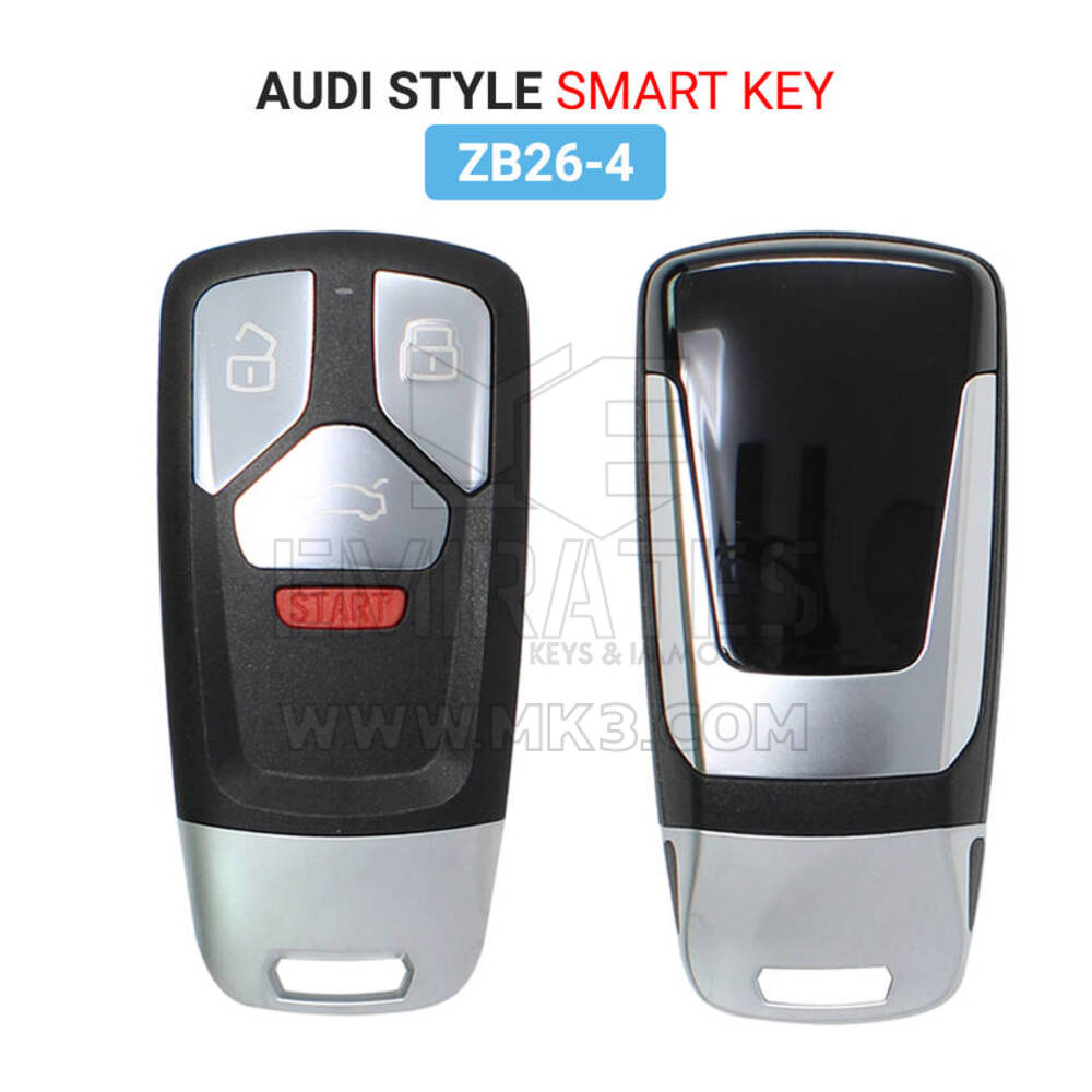 Keydiy KD Universal Smart Remote Key Audi Tipo ZB26-4 Trabalho Com KD900 E KeyDiy KD-X2 Remote Maker and Cloner | Chaves dos Emirados