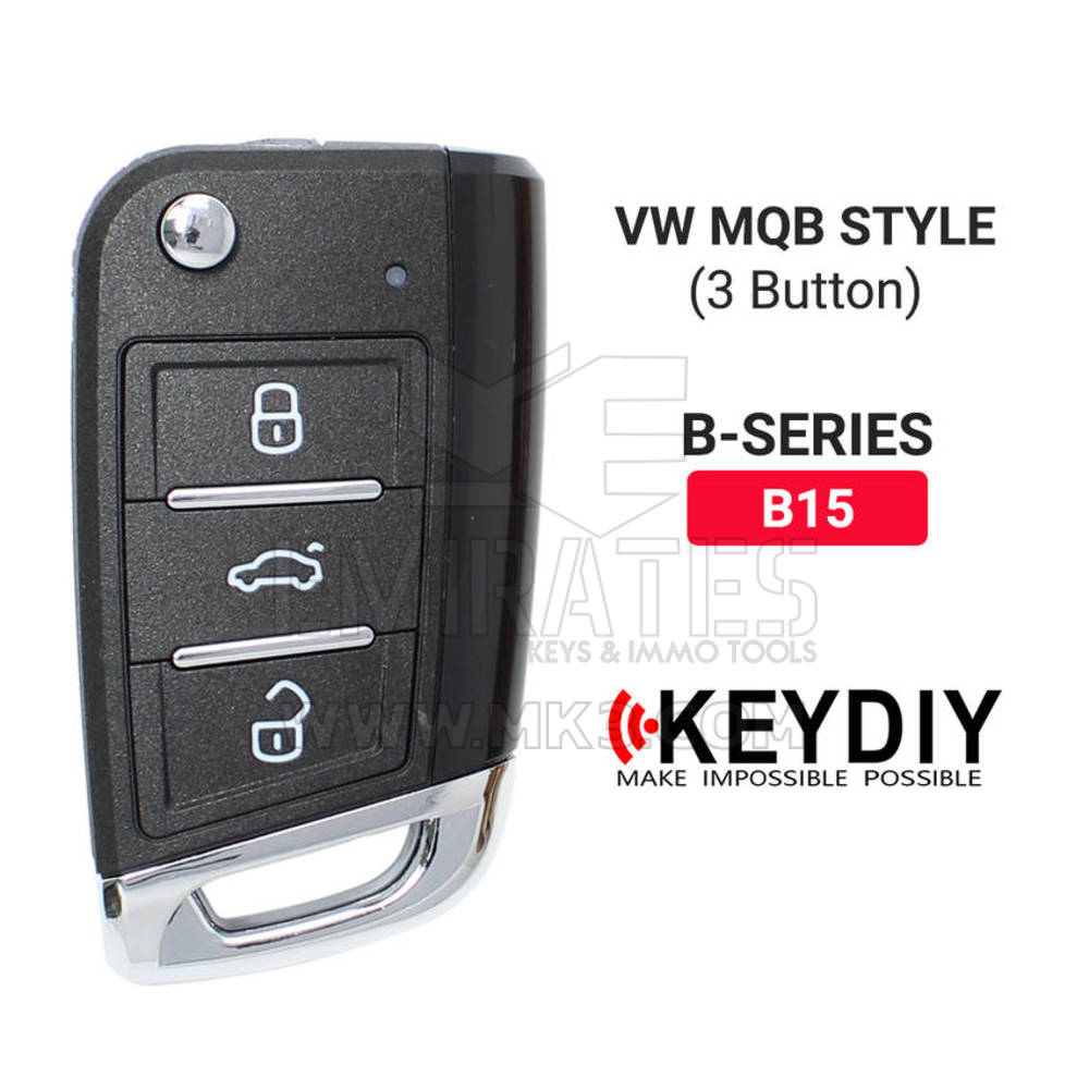 Keydiy KD Universal Flip Remote Key 3 Botões VW MQB Tipo B15 - MK16309 - f-2