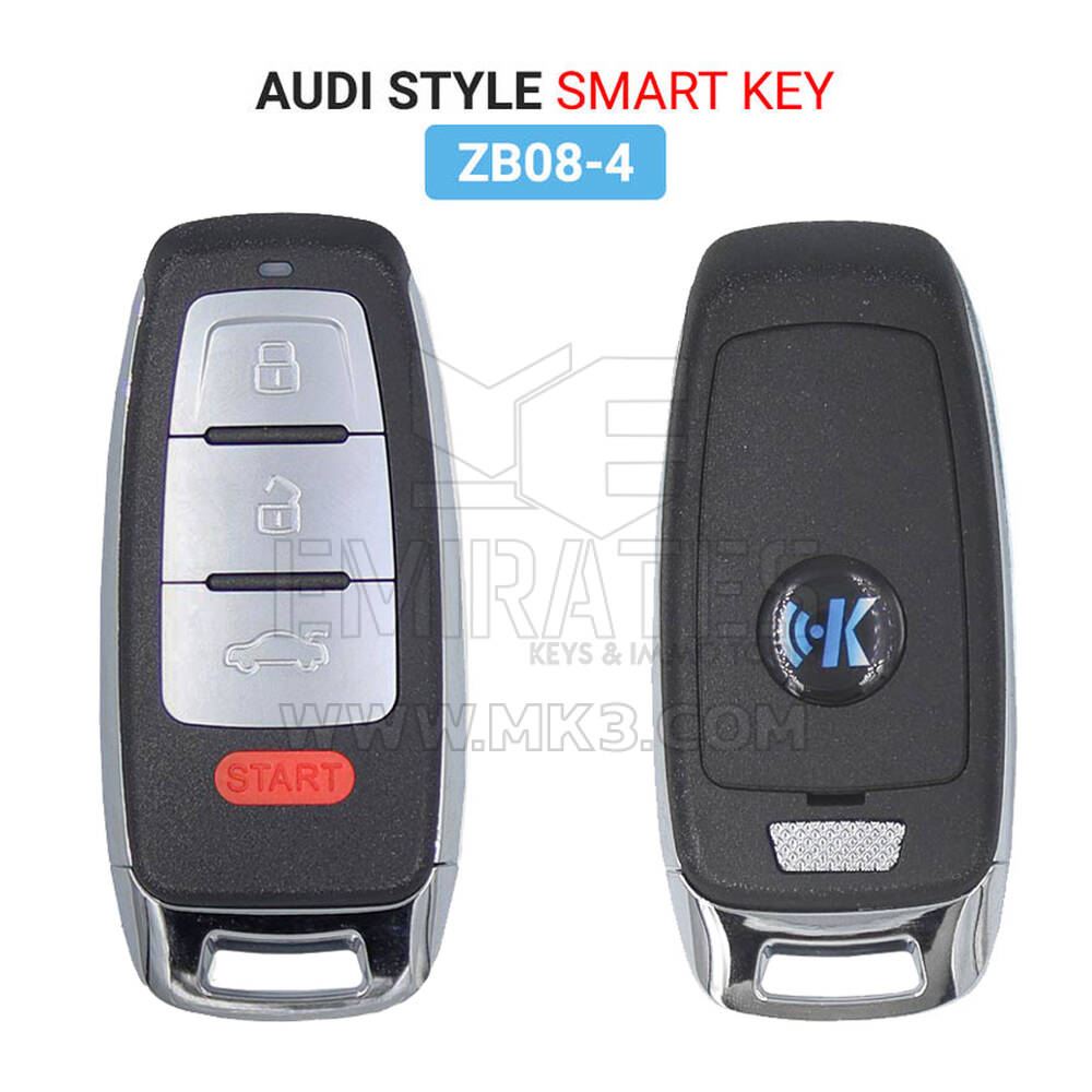 Keydiy KD Evrensel Akıllı Uzaktan Kumanda Anahtarı 3+1 Buton Audi Type ZB08-4 KeyDiy KD-X2 Uzaktan Kumanda Yapıcı ve Klonlayıcı ile Çalışır | Emirates Anahtarları