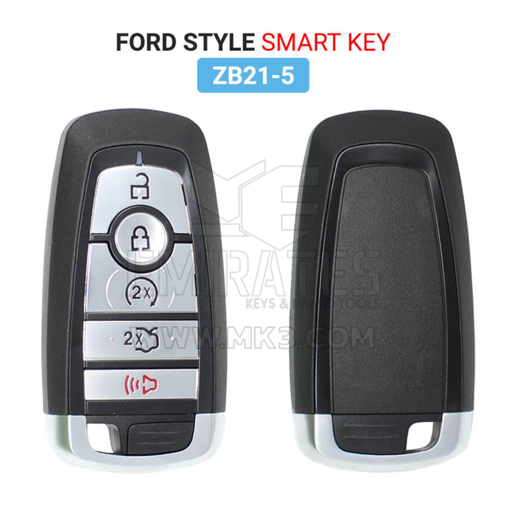 Keydiy KD universale Smart chiave remote  4+1pulsante Ford tipo ZB21-5 - MK16325 - f-2