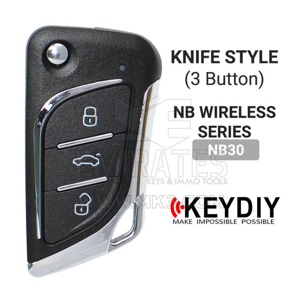KeyDiy KD Universal Flip Remote Key 3 Botões Tipo NB30 - MK16330 - f-2