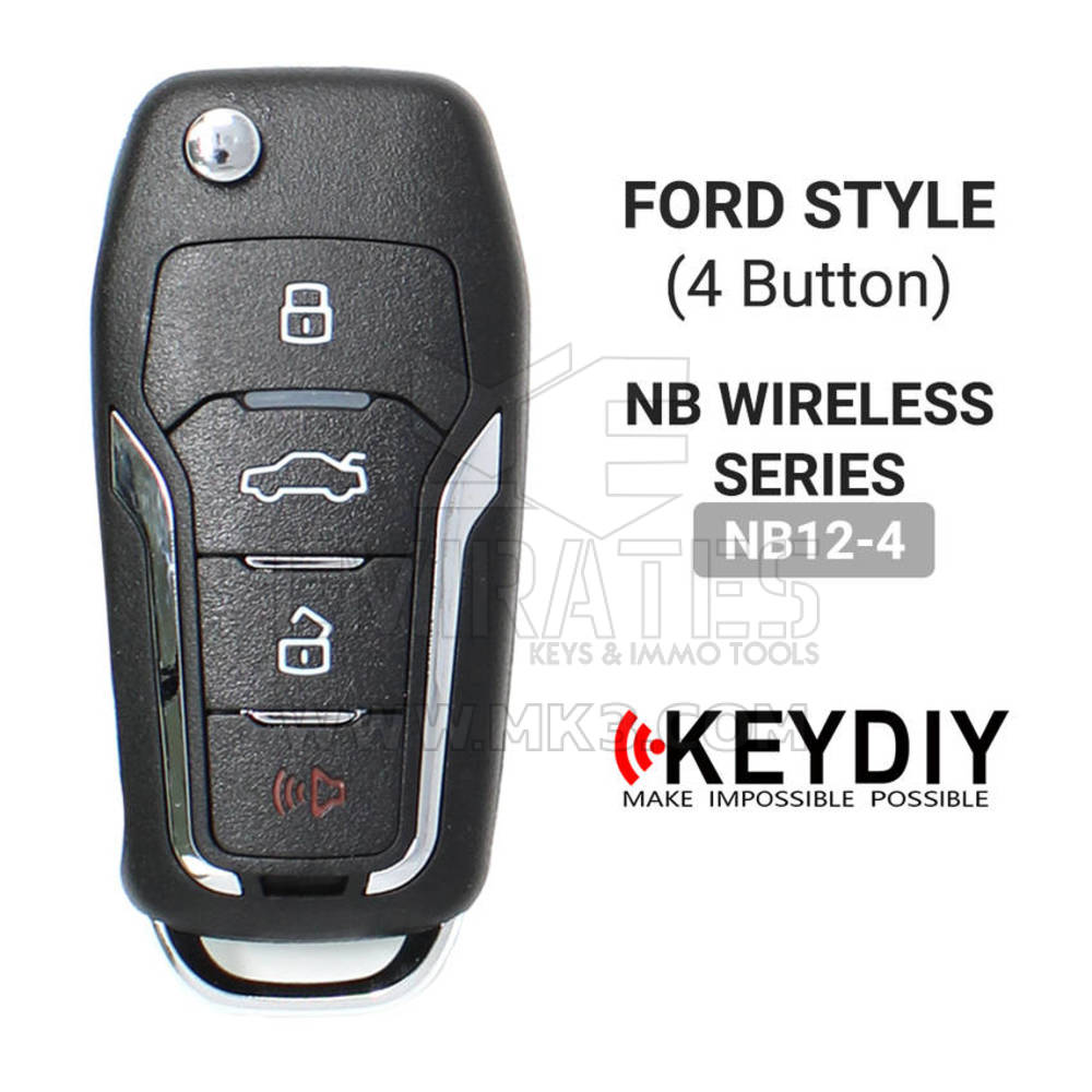 KeyDiy KD Universal Flip Remote Key 3+1 Buttons Ford Type NB12-4 - MK16332 - f-2