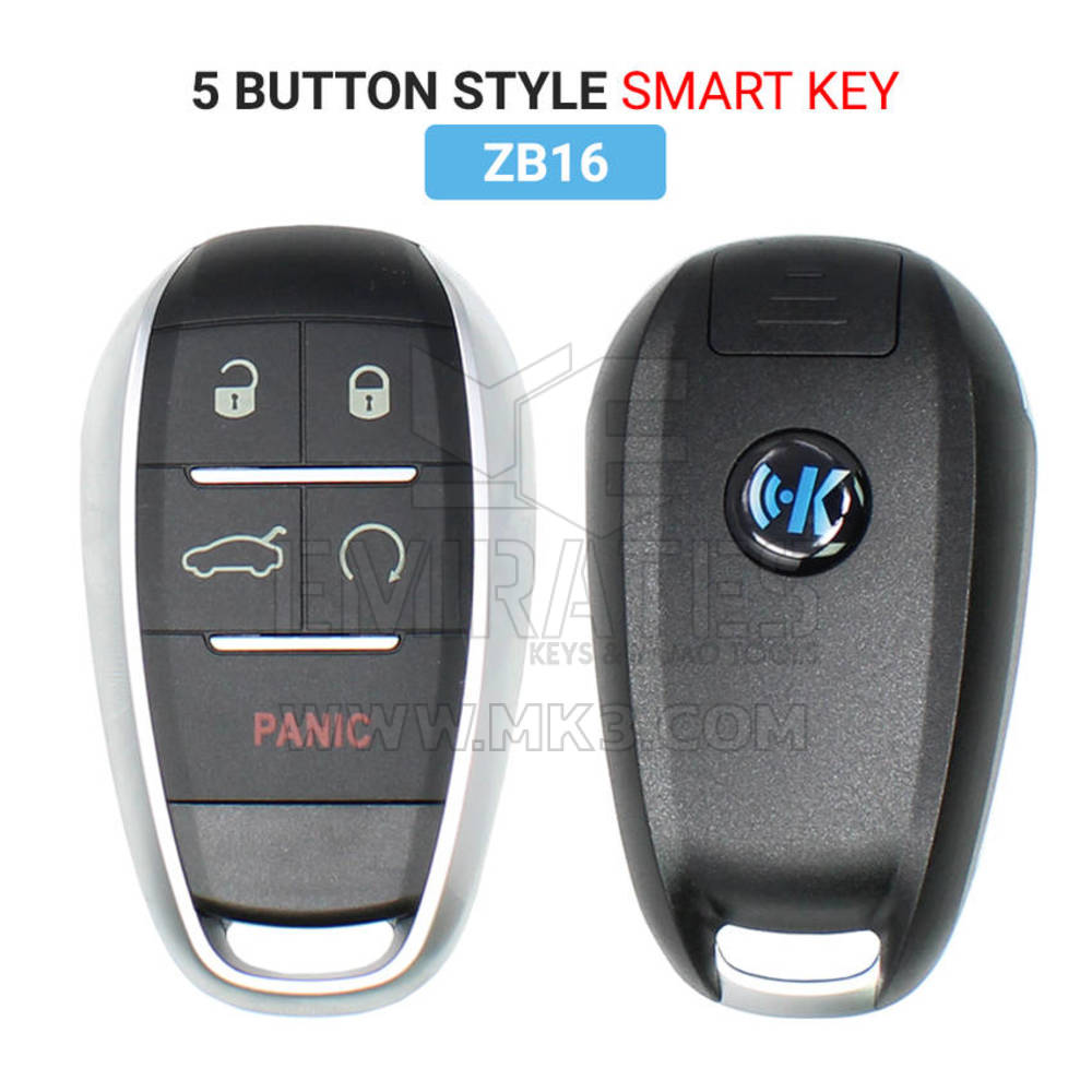 KeyDiy KD Universal Smart Remote Key 4+1 Button Type Alfa Romeo ZB16  Work With KD900 And KeyDiy KD-X2 Remote Maker and Cloner | emirates Keys
