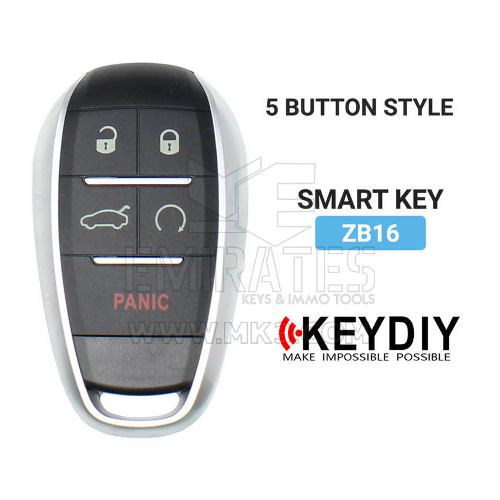 KeyDiy KD Chave remota inteligente universal 4+1 tipo de botão Alfa Romeo ZB16 - MK16337 - f-2