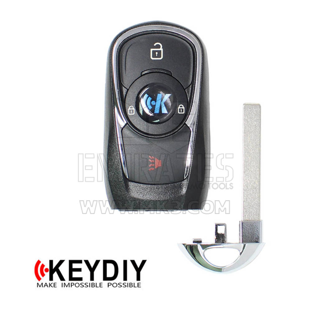 New KeyDiy KD Universal Smart Remote Key Buick Tipo ZB22-3 3 Botões Com Botão De Pânico Trabalho Com KD-X2 Remote Maker and Cloner | Chaves dos Emirados